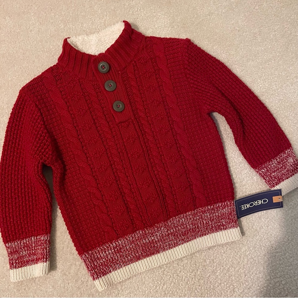 CHEROKEE cable knit sweater 2T NWT